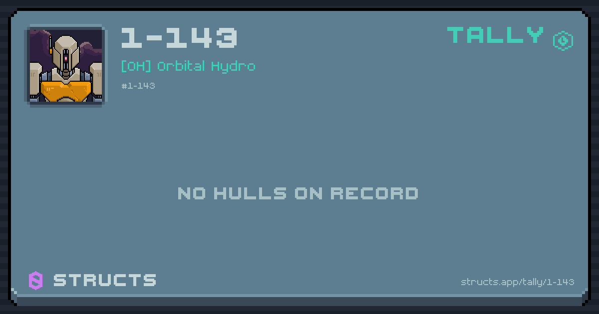 1-143 has no recorded kills yet.