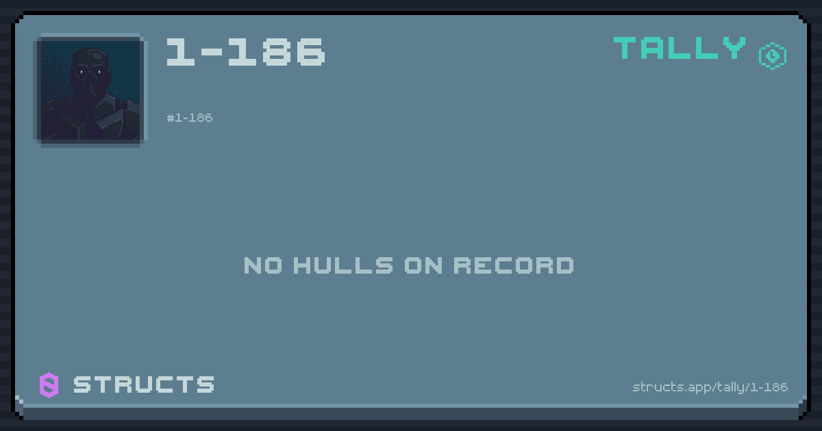 1-186 has no recorded kills yet.