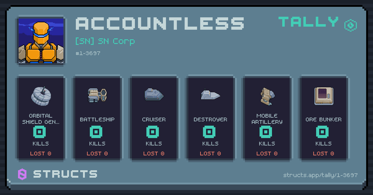 Accountless has no recorded kills yet.